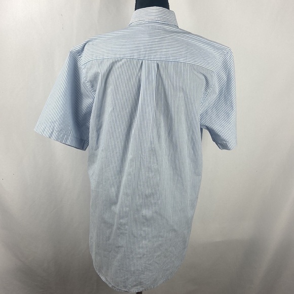 Sadlebreed Easy Care Pin Stripe Blue and White Button Down Shirt - Picture 2 of 7